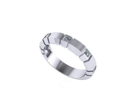 Men diamond engagement ring 3d render 3Dプリントモデル