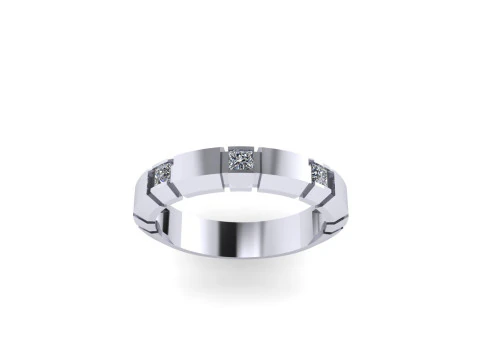 Men diamond engagement ring 3d render 3D Print Model