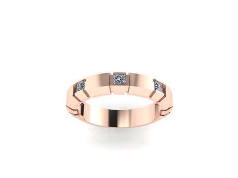 Men diamond engagement ring 3d render 3D Print Model