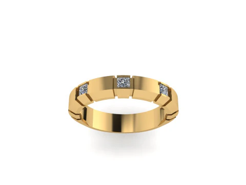 Men diamond engagement ring 3d render 3D Print Model