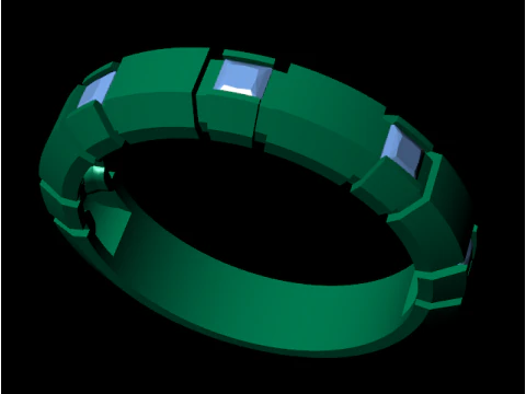 Men diamond engagement ring 3d render 3D Print Model