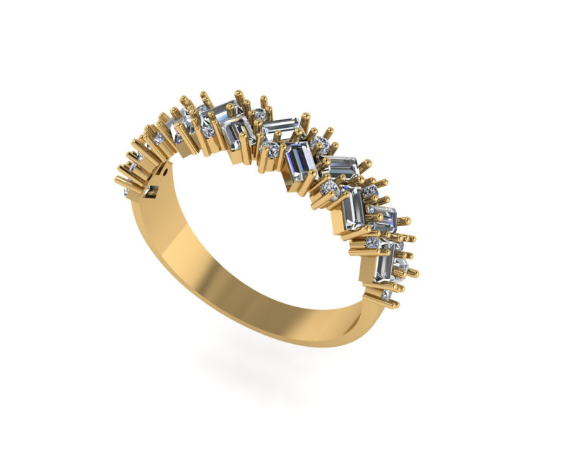 Women diamond engagement ring 3d render 3D Druckmodell .c4d .max .obj .3ds .fbx .stl .blend