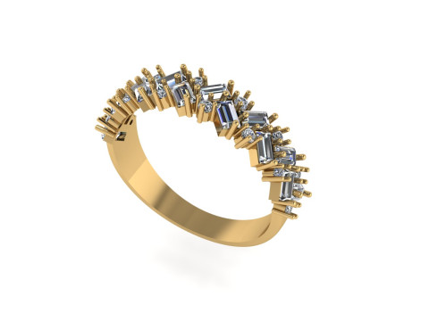 Women diamond engagement ring 3d render 3Dプリントモデル