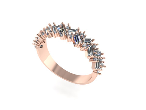 Women diamond engagement ring 3d render 3D Druckmodell