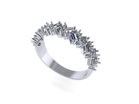 Women diamond engagement ring 3d render 3D Druckmodell