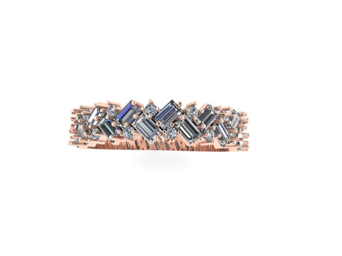 Women diamond engagement ring 3d render 3D Druckmodell