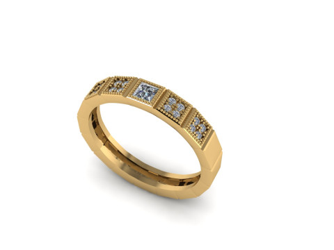 Women diamond engagement ring 3d render 3Dプリントモデル