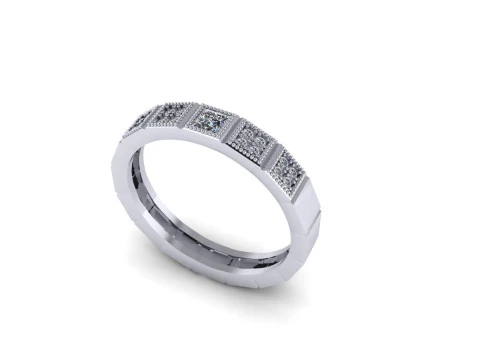 Women diamond engagement ring 3d render 3D Print Model
