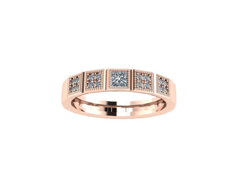 Women diamond engagement ring 3d render 3D Print Model