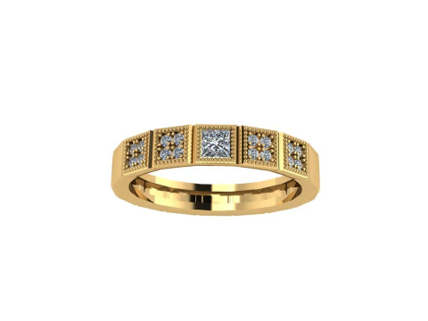 Women diamond engagement ring 3d render 3D Print Model