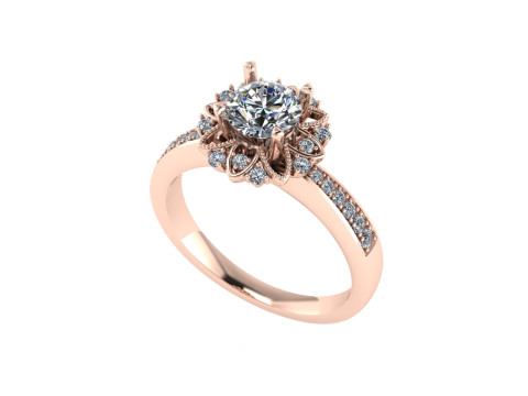Women diamond engagement ring 3d render 3Dプリントモデル