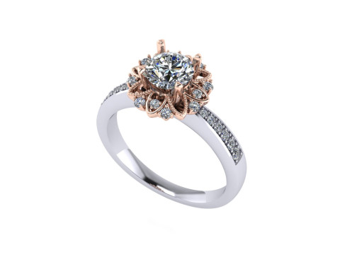 Women diamond engagement ring 3d render 3Dプリントモデル
