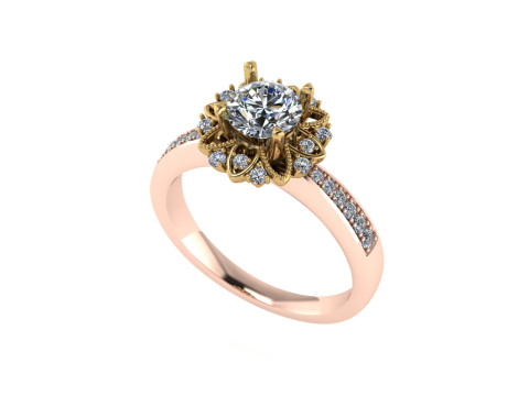 Women diamond engagement ring 3d render 3Dプリントモデル