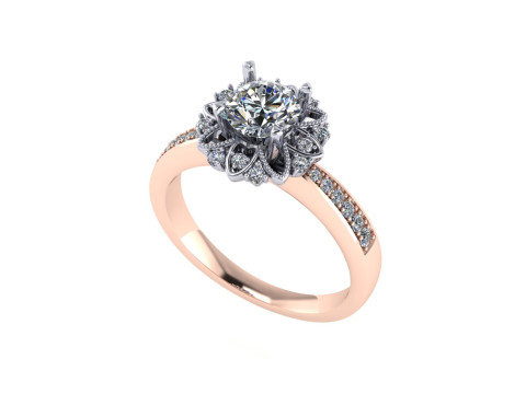 Women diamond engagement ring 3d render 3Dプリントモデル