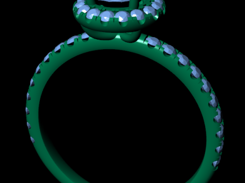 Women diamond engagement ring 3d render 3Dプリントモデル