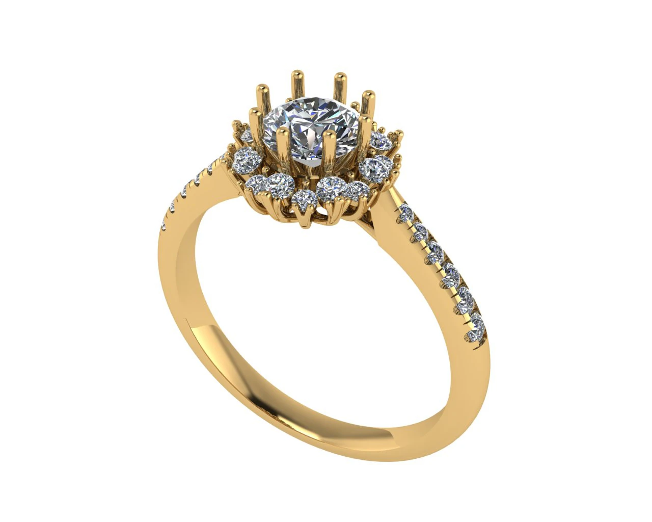 Women diamond engagement ring 3d render 3D Print Model .c4d .max .obj .3ds .fbx .stl .blend