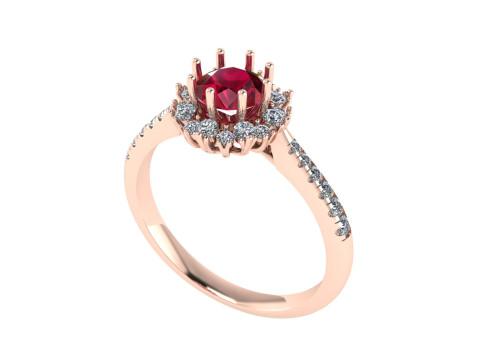 Women diamond engagement ring 3d render Modèles 3D en vedette