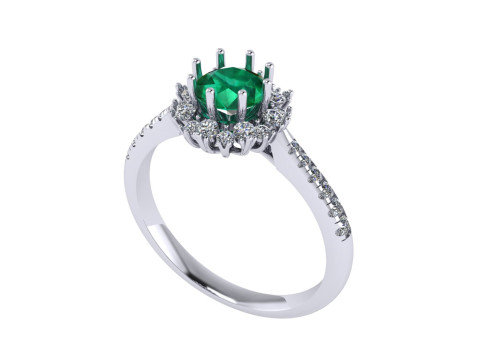 Women diamond engagement ring 3d render Modèles 3D en vedette