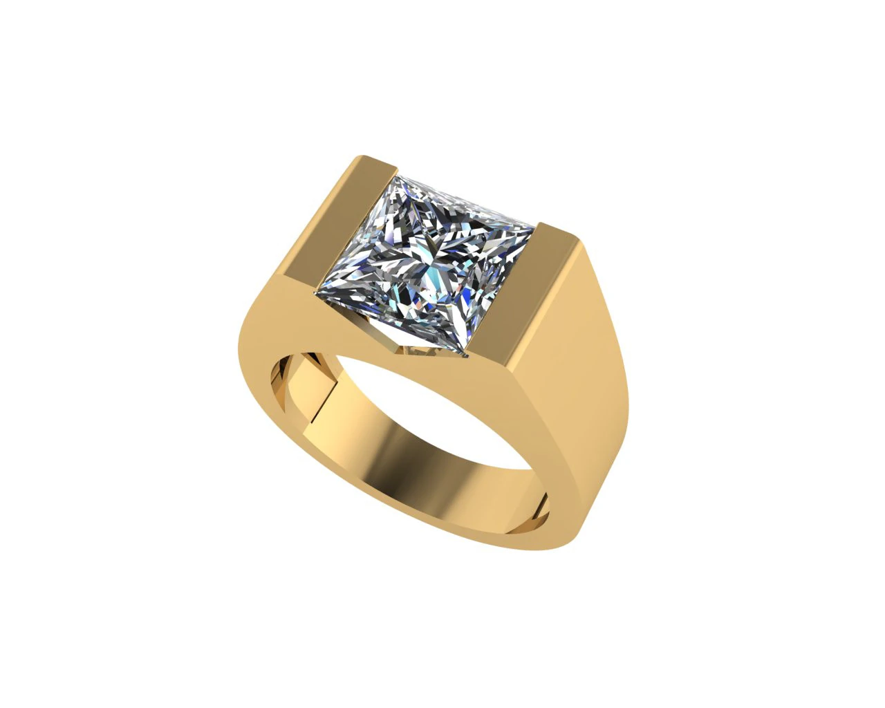 Men diamond ring 3d render 3D Print Model .c4d .max .obj .3ds .fbx .stl .blend 