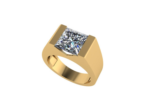 Men diamond ring 3d render 3Dプリントモデル