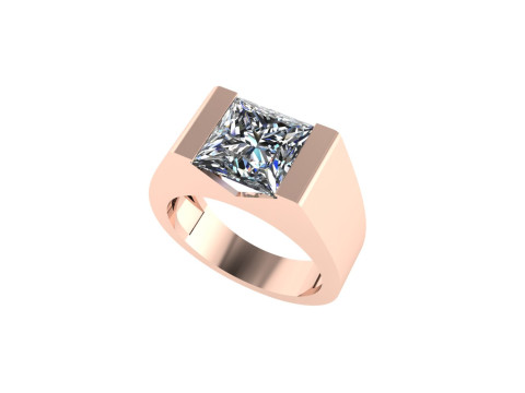 Men diamond ring 3d render 3Dプリントモデル