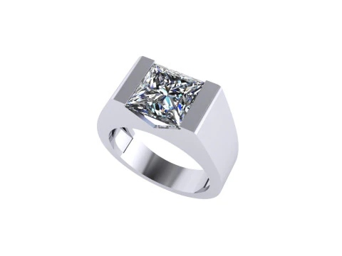 Men diamond ring 3d render 3D Print Model