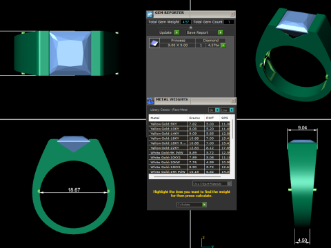 Men diamond ring 3d render 3Dプリントモデル