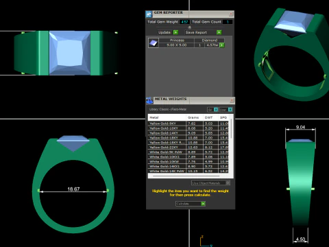 Men diamond ring 3d render 3D Print Model