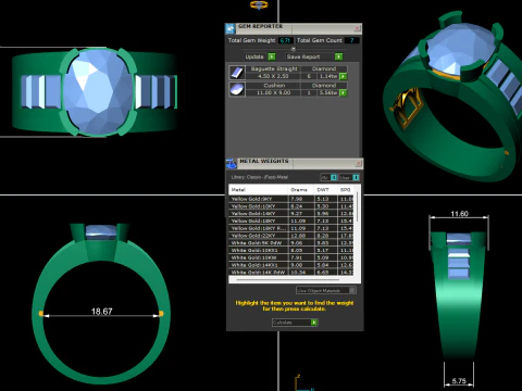 Men diamond ring 3d render 3D Print Model