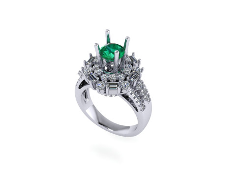 Women diamond engagement ring 3d render 3D 打印模型