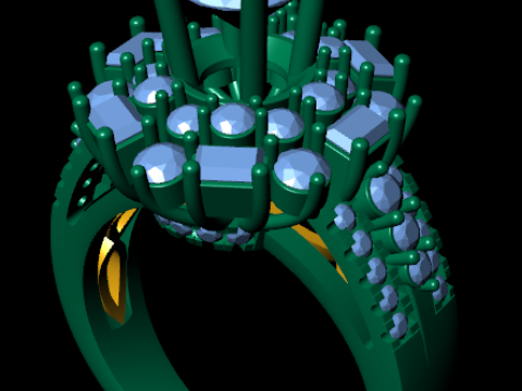 Women diamond engagement ring 3d render 3D 打印模型