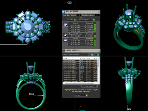 Women diamond engagement ring 3d render 3D 打印模型