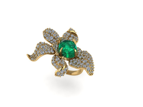 Women diamond ring 3d render 3Dプリントモデル