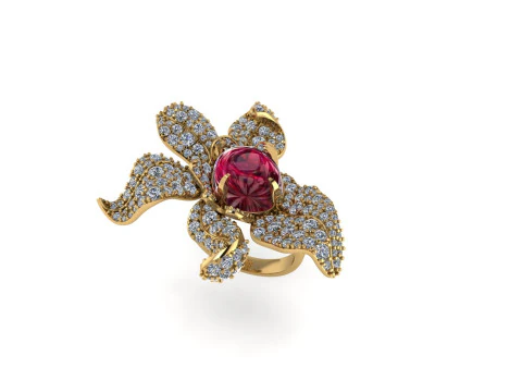 Women diamond ring 3d render 3D Print Model