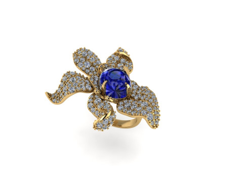 Women diamond ring 3d render 3D Baskı Modeli