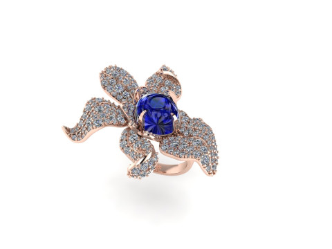 Women diamond ring 3d render 3D Baskı Modeli