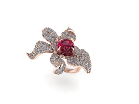 Women diamond ring 3d render 3D Baskı Modeli