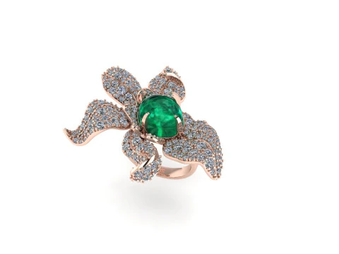 Women diamond ring 3d render 3D Print Model