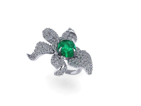 Women diamond ring 3d render 3D Print Model