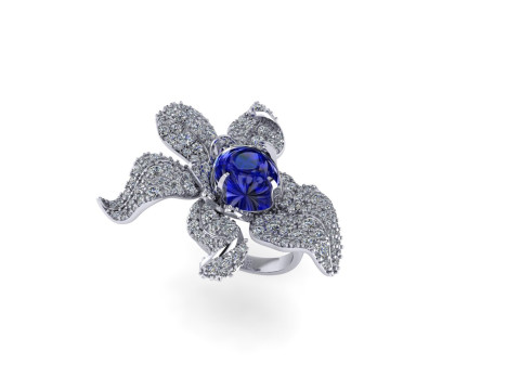 Women diamond ring 3d render 3D Baskı Modeli