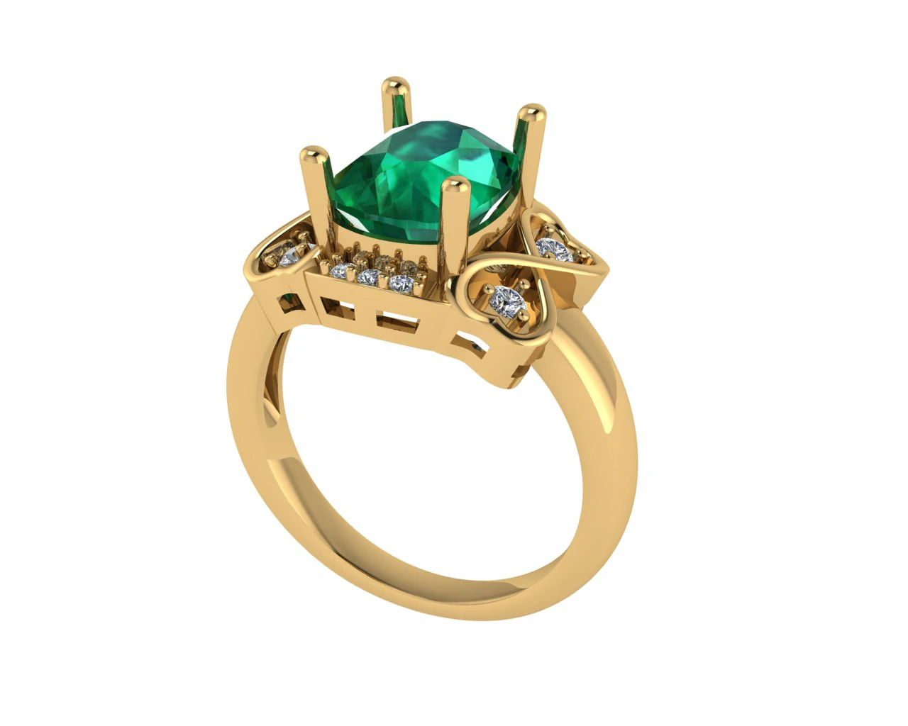 Women diamond ring 3d render 3D Print Model .c4d .max .obj .3ds .fbx .stl .blend