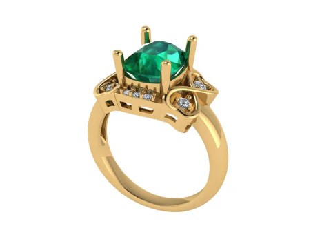 Vrouwen diamanten ring 3d render 3D printmodel