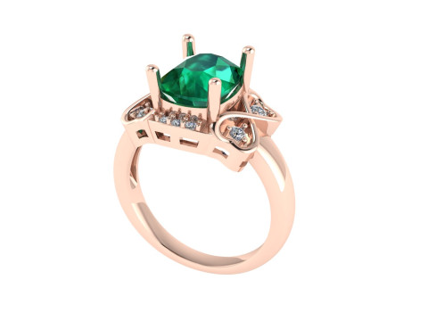 Women diamond ring 3d render Modèles 3D en vedette