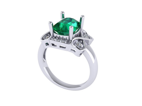 Women diamond ring 3d render Modèles 3D en vedette