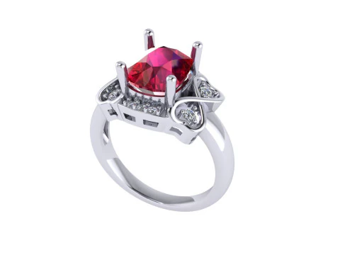 Women diamond ring 3d render 3D Print Model