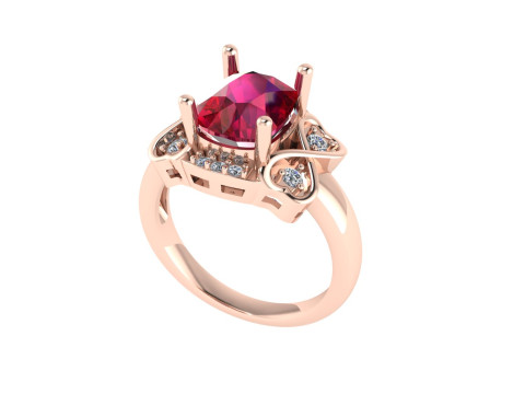 Women diamond ring 3d render Modèles 3D en vedette