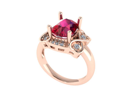 Women diamond ring 3d render 3D Print Model