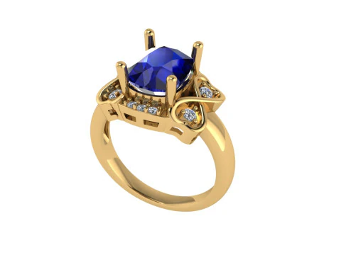 Women diamond ring 3d render 3D Print Model