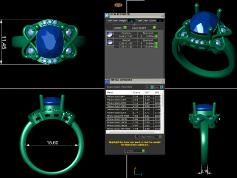 Women diamond ring 3d render 3D Print Model