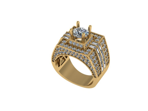 Men diamond ring 3d render 3Dプリントモデル